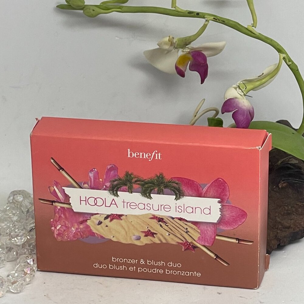 Benefit Hoola Treasure Island Bronzer & Blush Duo - Hoola Toasted ~ Crystah -NIB - Picture 6 of 6